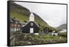 Faroes, Vagar, Bour, church-olbor-Framed Stretched Canvas