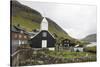 Faroes, Vagar, Bour, church-olbor-Stretched Canvas