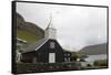 Faroes, Vagar, Bour, church-olbor-Framed Stretched Canvas