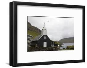 Faroes, Vagar, Bour, church-olbor-Framed Photographic Print