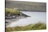 Faroes, Vagar, Bour, house, coast-olbor-Stretched Canvas