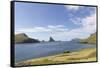 Faroes, Vagar, Bour, Tindholmir, bay-olbor-Framed Stretched Canvas