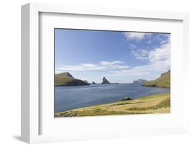 Faroes, Vagar, Bour, Tindholmir, bay-olbor-Framed Photographic Print