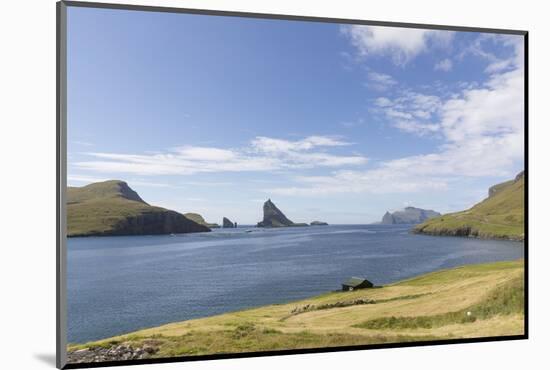 Faroes, Vagar, Bour, Tindholmir, bay-olbor-Mounted Photographic Print