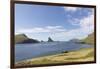 Faroes, Vagar, Bour, Tindholmir, bay-olbor-Framed Photographic Print