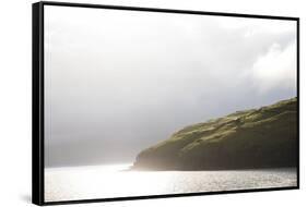 Faroes, Vagar, coast, back light-olbor-Framed Stretched Canvas