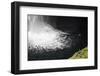 Faroes, Vagar, Gasadalur, puffin, Fratercula arctica, waterfall-olbor-Framed Photographic Print