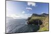 Faroes, Vagar, Gasaldur, waterfall-olbor-Mounted Photographic Print