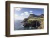 Faroes, Vagar, Gasaldur, waterfall-olbor-Framed Photographic Print