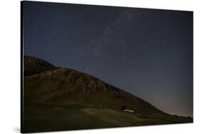 Faroes, Vagar, house, starry sky-olbor-Stretched Canvas