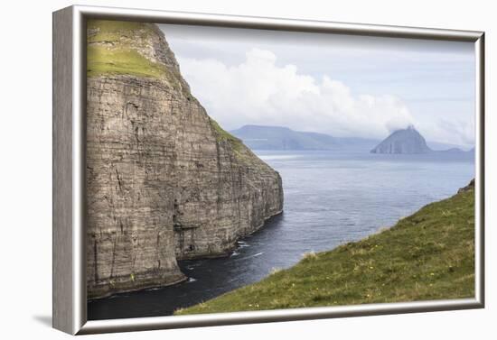 Faroes, Vagar, scenery, coast-olbor-Framed Photographic Print