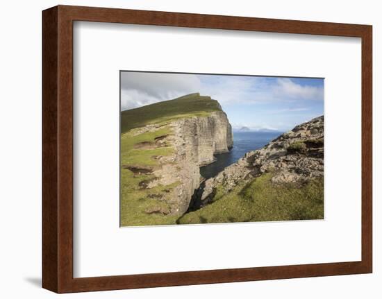 Faroes, Vagar, scenery, coast-olbor-Framed Photographic Print