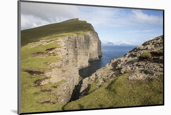 Faroes, Vagar, scenery, coast-olbor-Mounted Photographic Print