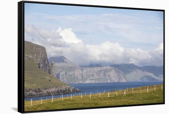 Faroes, Vagar, scenery-olbor-Framed Stretched Canvas