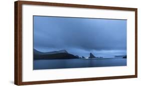 Faroes, Vagar, Sorvagsfjordur, dusk-olbor-Framed Photographic Print