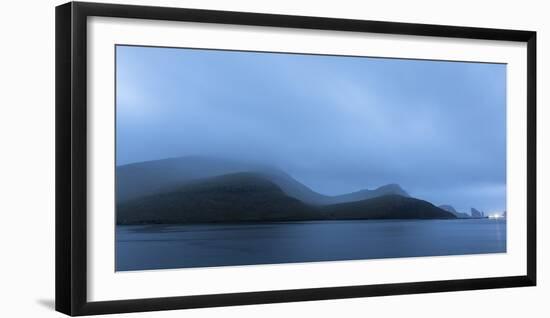 Faroes, Vagar, Sorvagsfjordur, dusk-olbor-Framed Photographic Print