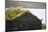 Faroes, Vagar, Sorvagsvatn, Leitisvatn, grass roof-olbor-Mounted Photographic Print