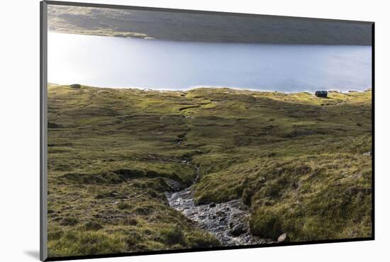 Faroes, Vagar, Sorvagsvatn, Leitisvatn, scenery, house-olbor-Mounted Photographic Print