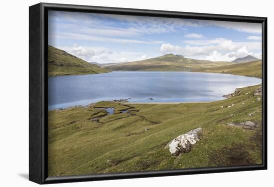 Faroes, Vagar, Sorvagsvatn, Leitisvatn, scenery-olbor-Framed Photographic Print