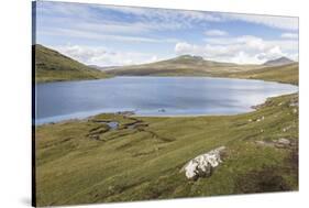 Faroes, Vagar, Sorvagsvatn, Leitisvatn, scenery-olbor-Stretched Canvas