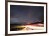 Faroes, Vagar, street, night, starry sky, light track-olbor-Framed Photographic Print