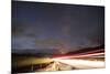 Faroes, Vagar, street, night, starry sky, light track-olbor-Mounted Photographic Print