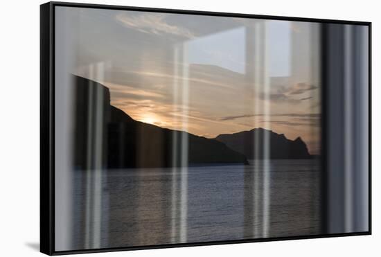 Faroes, Vagar, sundown, window-olbor-Framed Stretched Canvas