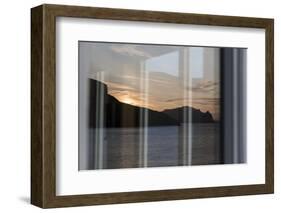 Faroes, Vagar, sundown, window-olbor-Framed Photographic Print