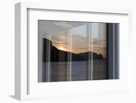 Faroes, Vagar, sundown, window-olbor-Framed Photographic Print