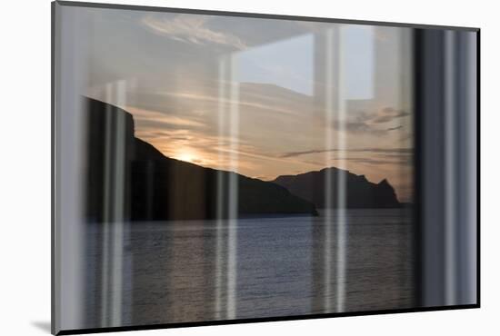 Faroes, Vagar, sundown, window-olbor-Mounted Photographic Print