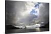 Faroes, Vagar, Tindholmur, bay, Sorvagsfjordur, evening-olbor-Stretched Canvas