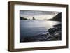 Faroes, Vagar, Tindholmur, bay, Sorvagsfjordur, evening-olbor-Framed Photographic Print