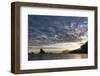 Faroes, Vagar, Tindholmur, bay, Sorvagsfjordur, evening-olbor-Framed Photographic Print