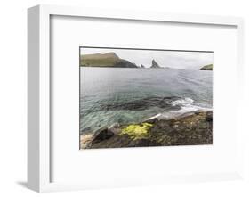 Faroes, Vagar, Tindholmur, bay, Sorvagsfjordur-olbor-Framed Photographic Print