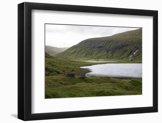 Faroes, valley, lake-olbor-Framed Photographic Print