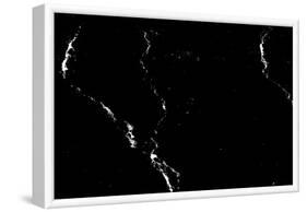 Faroes, waterfall, alienated, reduced, dark [M]-olbor-Framed Photographic Print