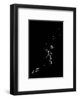 Faroes, waterfall, alienated, reduced, dark [M]-olbor-Framed Photographic Print