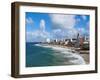 Farol da Barra Beach, elevated view, Salvador, State of Bahia, Brazil, South America-Karol Kozlowski-Framed Photographic Print