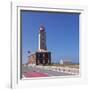 Farol Penedo da Saudade lighthouse, Sao Pedro de Moel, Atlantic Ocean, Portugal, Europe-Markus Lange-Framed Photographic Print