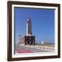 Farol Penedo da Saudade lighthouse, Sao Pedro de Moel, Atlantic Ocean, Portugal, Europe-Markus Lange-Framed Photographic Print