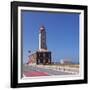 Farol Penedo da Saudade lighthouse, Sao Pedro de Moel, Atlantic Ocean, Portugal, Europe-Markus Lange-Framed Photographic Print