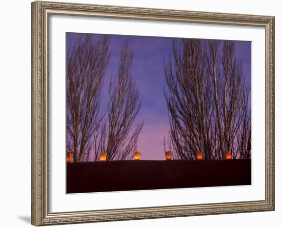 Farolitos, Santa Fe, New Mexico, USA-Julian McRoberts-Framed Photographic Print