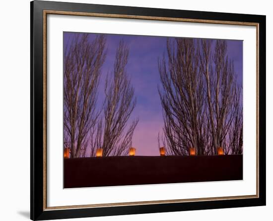 Farolitos, Santa Fe, New Mexico, USA-Julian McRoberts-Framed Photographic Print