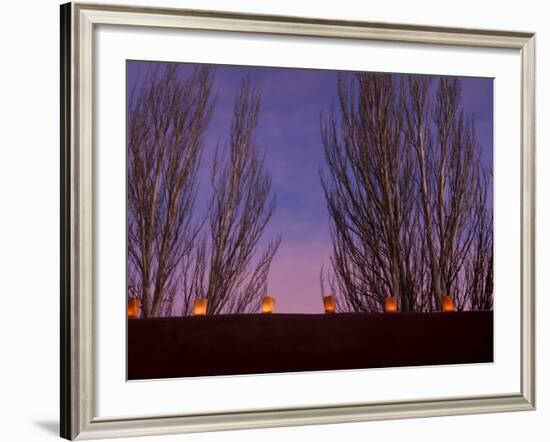 Farolitos, Santa Fe, New Mexico, USA-Julian McRoberts-Framed Photographic Print