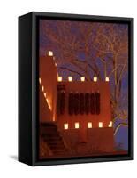 Farolitos, Santa Fe, New Mexico, USA-Julian McRoberts-Framed Stretched Canvas