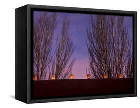 Farolitos, Santa Fe, New Mexico, USA-Julian McRoberts-Framed Stretched Canvas