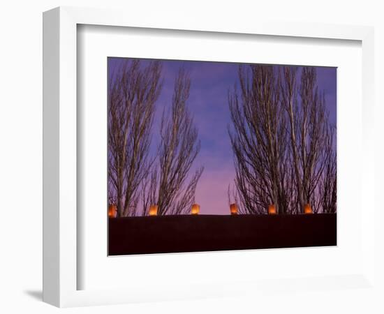 Farolitos, Santa Fe, New Mexico, USA-Julian McRoberts-Framed Photographic Print