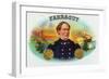 Farragut Brand Cigar Box Label, David Farragut, Admiral in US Navy-Lantern Press-Framed Art Print