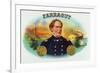 Farragut Brand Cigar Box Label, David Farragut, Admiral in US Navy-Lantern Press-Framed Premium Giclee Print