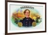 Farragut Brand Cigar Box Label, David Farragut, Admiral in US Navy-Lantern Press-Framed Premium Giclee Print